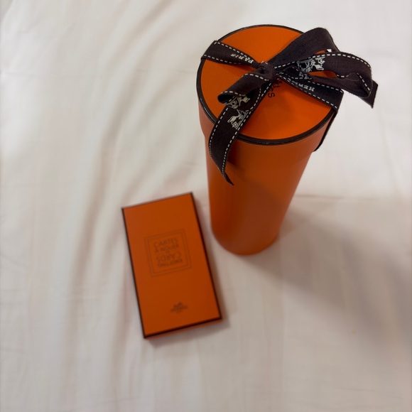 Hermes Maxi Twilly Scarf + Tying Cards - Bees & Orange Polka Dots - Picture 10 of 15